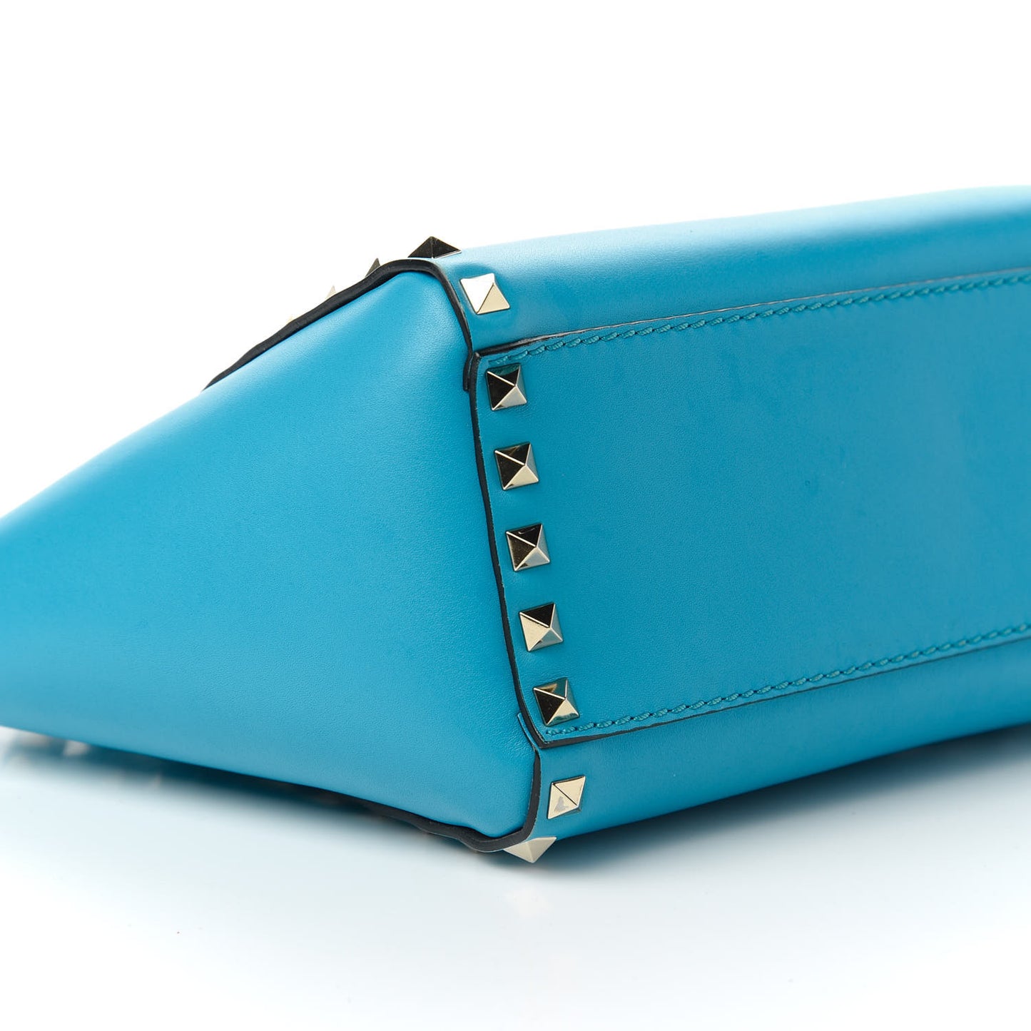 Vitello Mini Rockstud Double Handle Tote Parrot