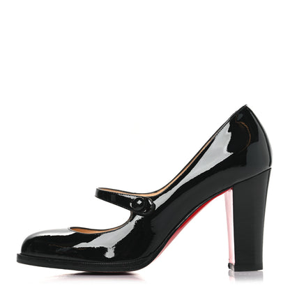Christian Louboutin Patent Top Street 85 Mary Jane Pumps 37 Black 1 of 8