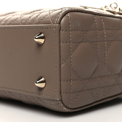 Christian Dior Lambskin Cannage Small My ABCDior Lady Dior Warm Taupe 10 of 10