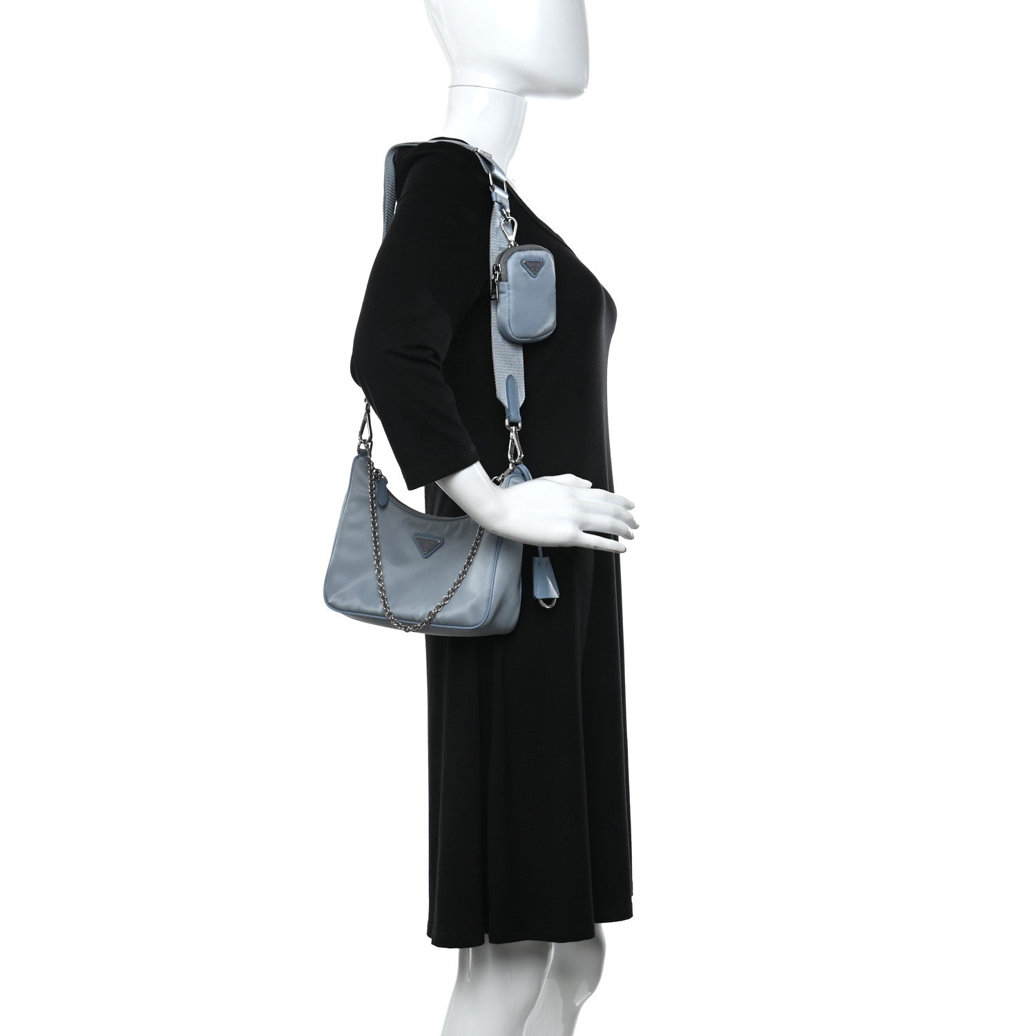 Prada Nylon Re-Edition 2005 Shoulder Bag Astrale 3 of 15