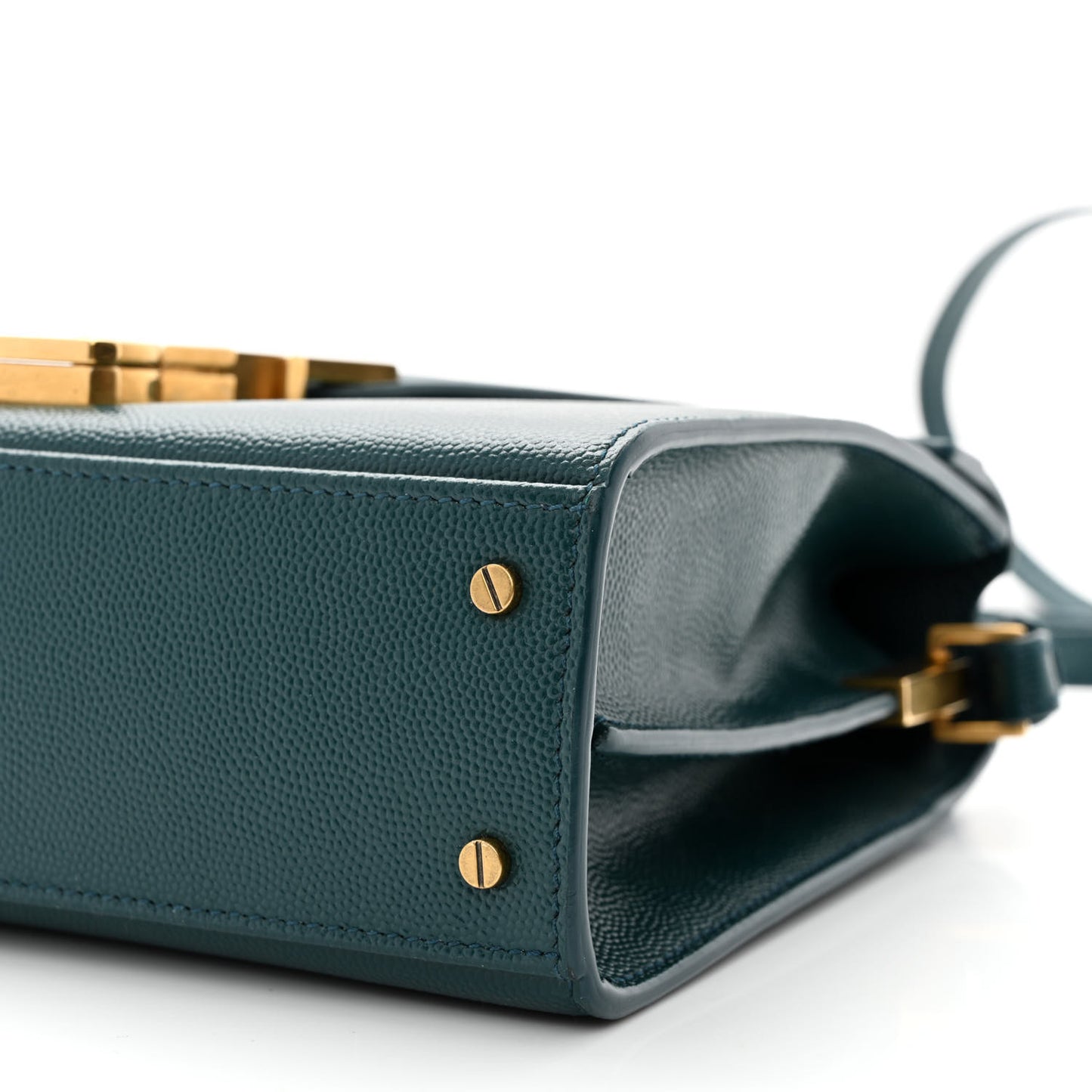 Grain de Poudre Mini Classic Monogram Cassandra Top Handle Teal