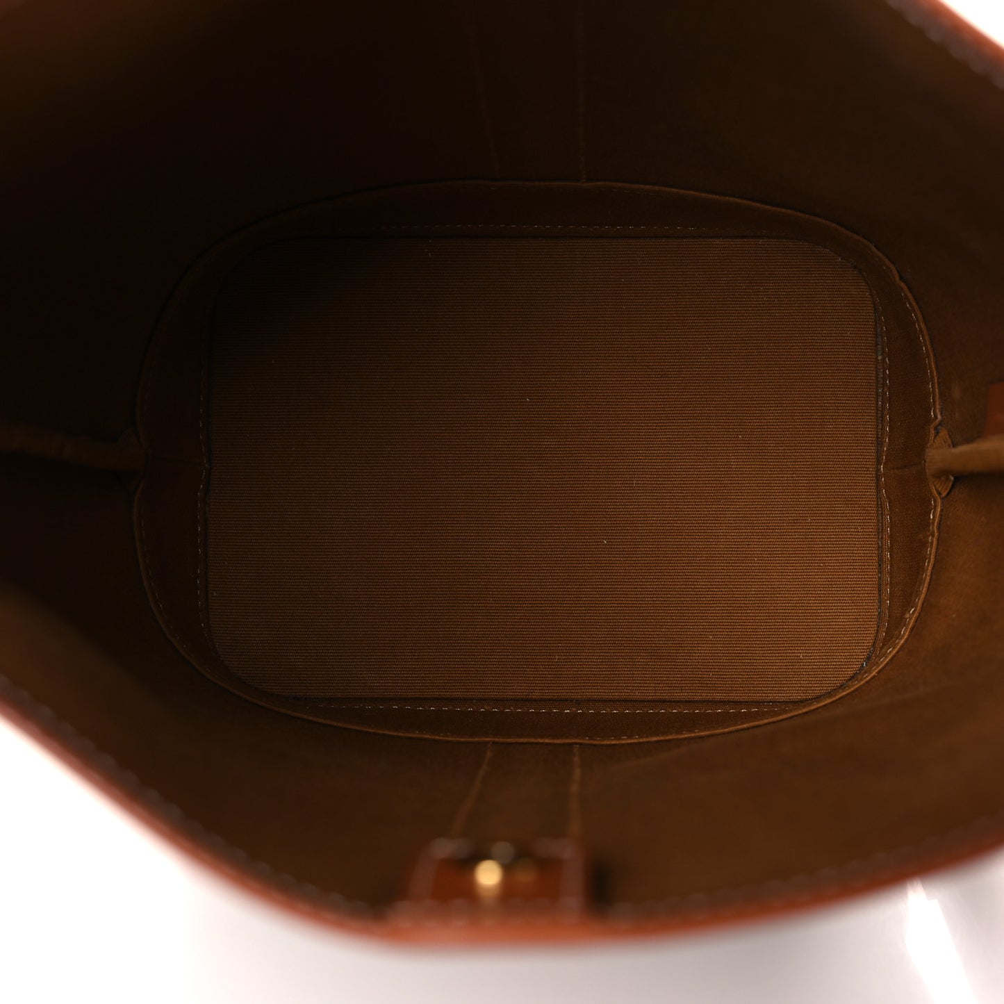 Triomphe Canvas Calfskin Small Bucket Bag Tan