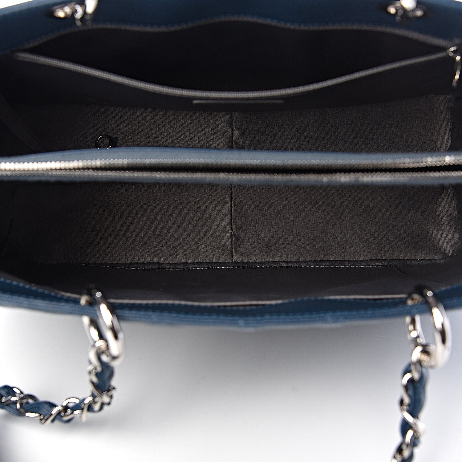 Chanel Caviar Quilted Grand Shopping Tote GST Dark Blue 5 of 10