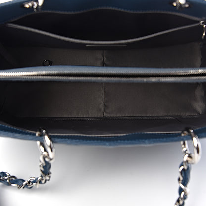 Chanel Caviar Quilted Grand Shopping Tote GST Dark Blue 5 of 10