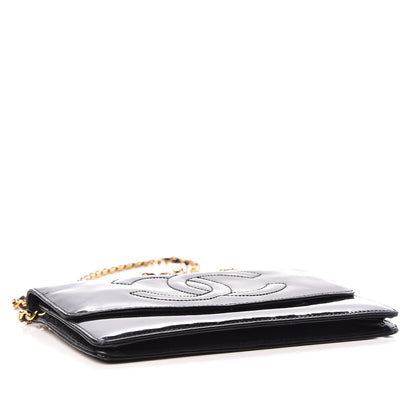 Chanel Patent Timeless CC Wallet On Chain WOC Black 4 of 9