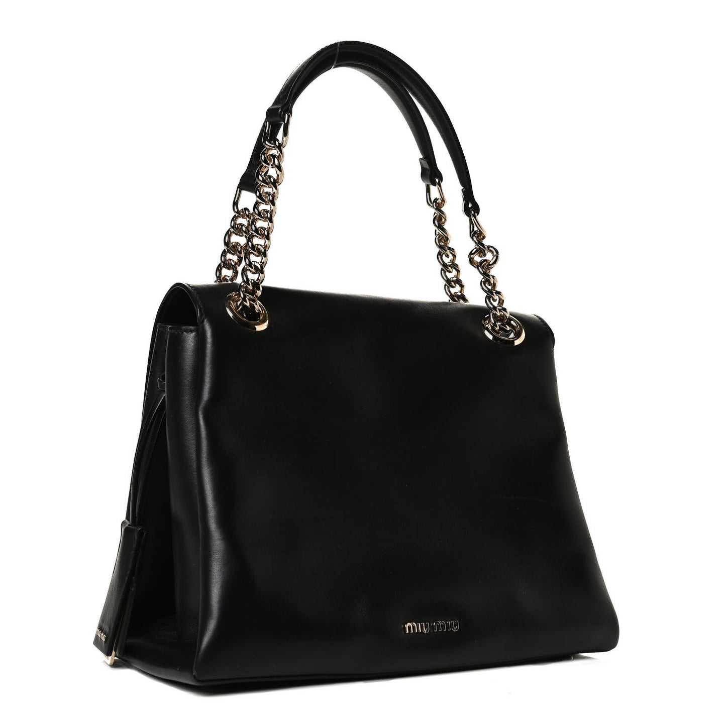 Soft Calfskin Top Handle Satchel Black