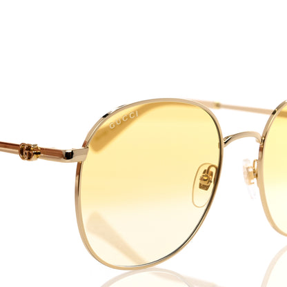 Gucci Metal Round Frame Sunglasses GG01142S Gold 7 of 8