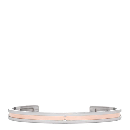 Bulgari 18K Rose Gold Stainless Steel B.Zero1 Cuff Bracelet M 1 of 3