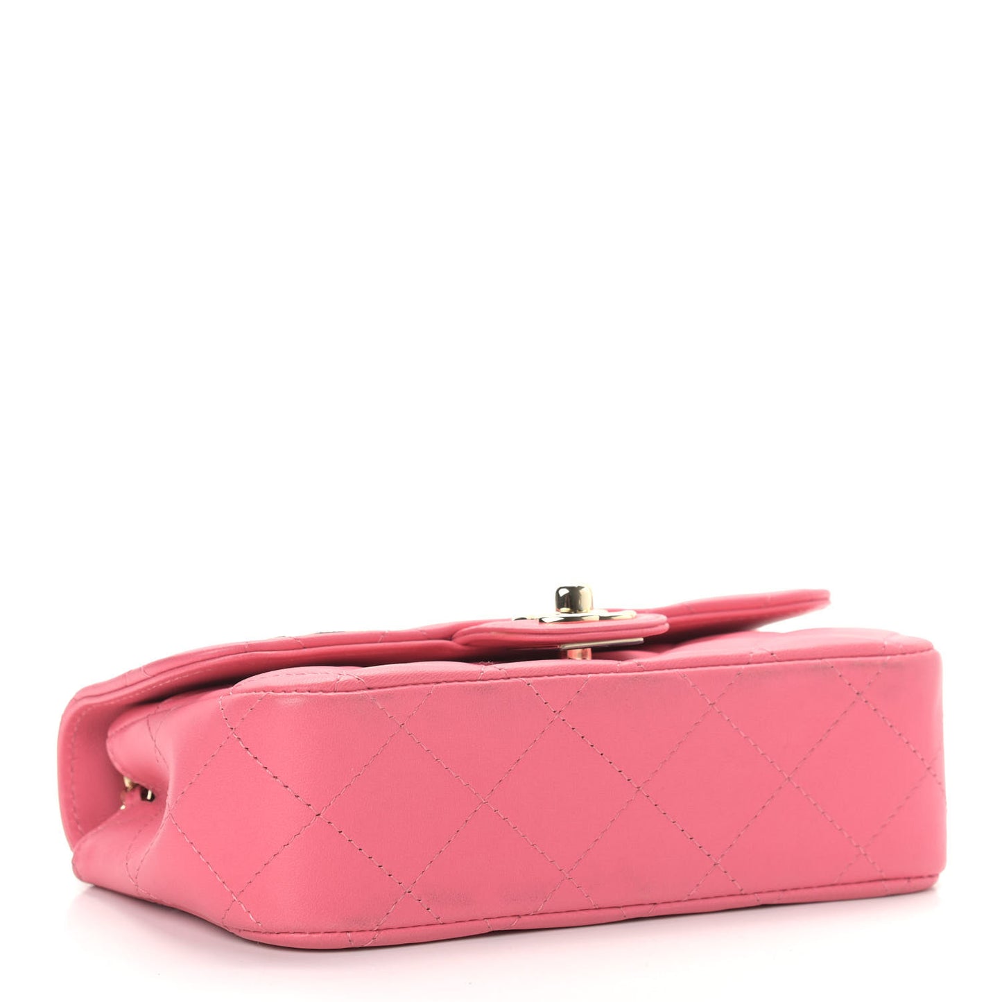 Lambskin Quilted Extra Mini V For Victory Flap Pink