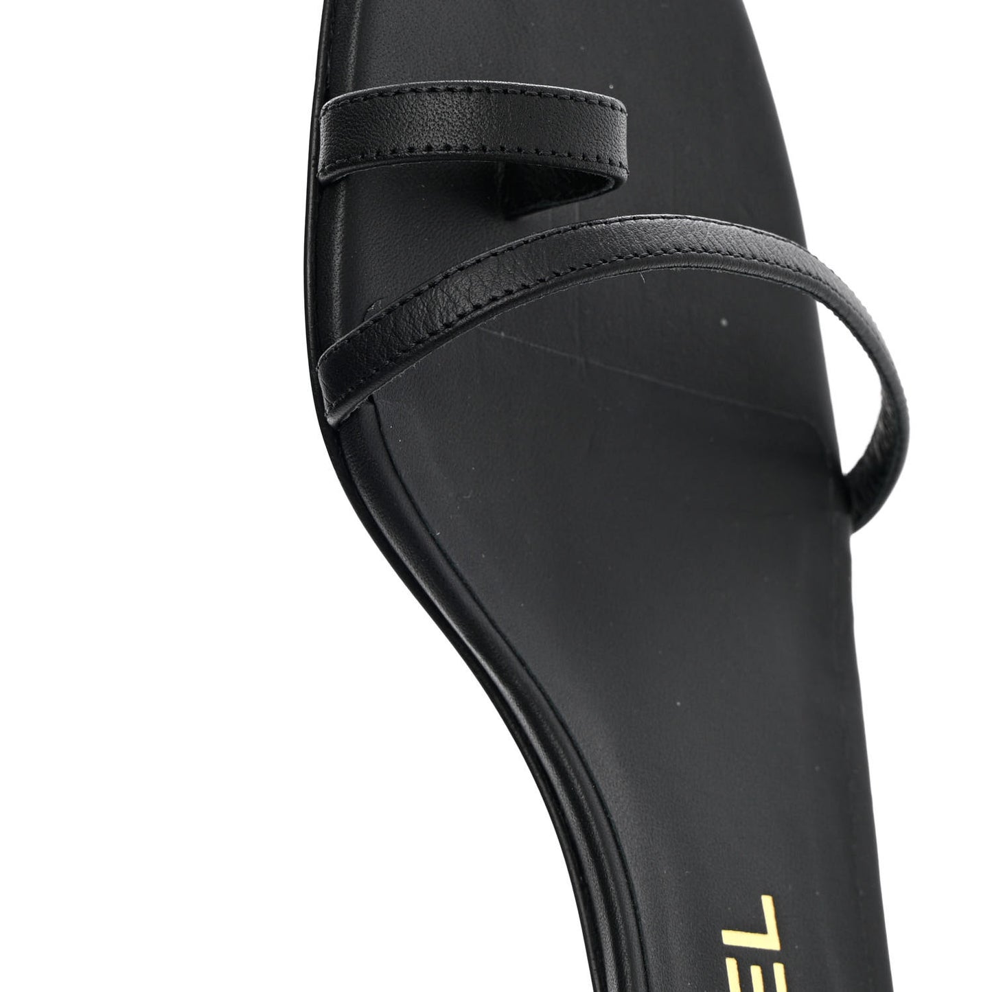 Calfskin Pearl Sandals 35 Black