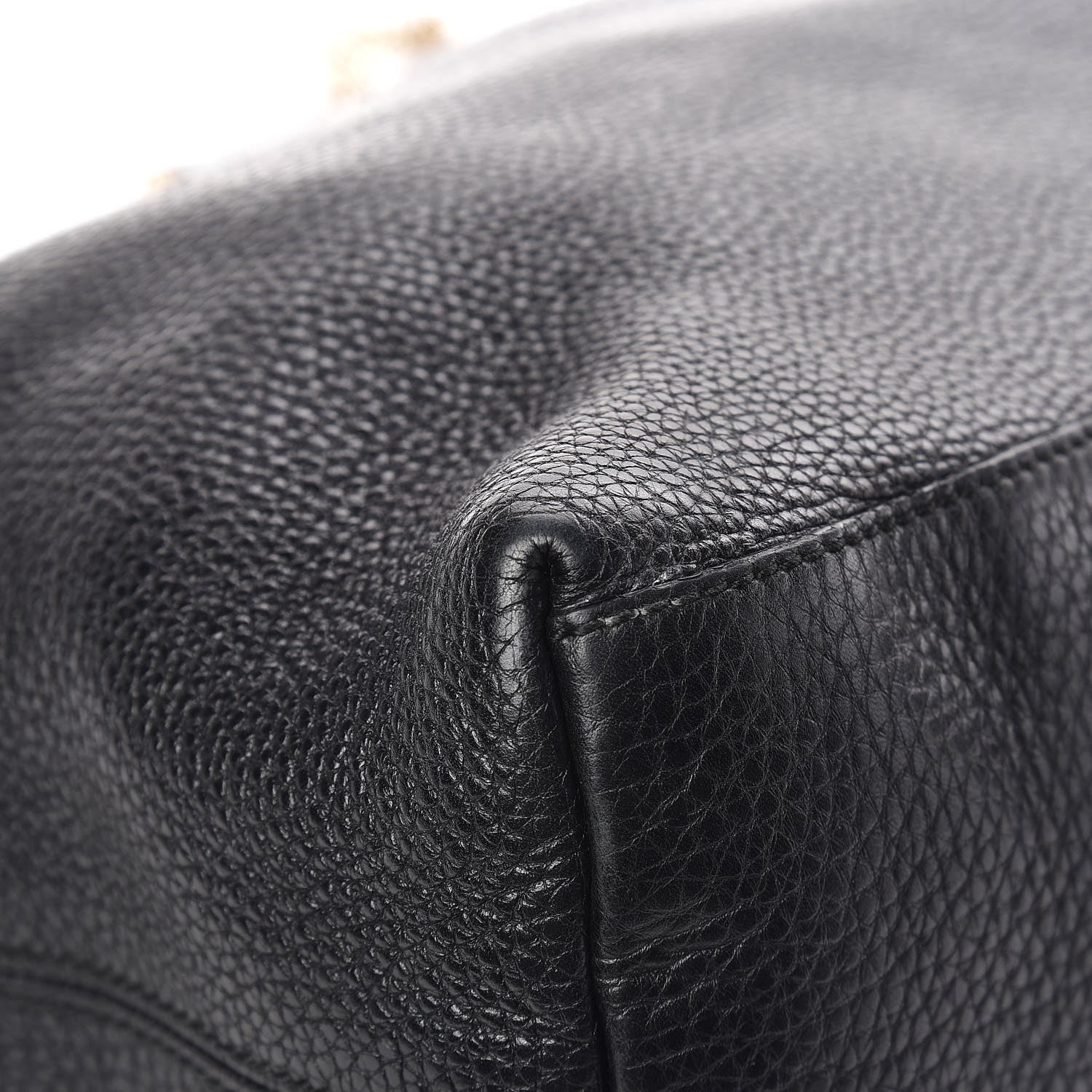 Gucci Pebbled Calfskin Medium Soho Chain Shoulder Bag Black 12 of 16