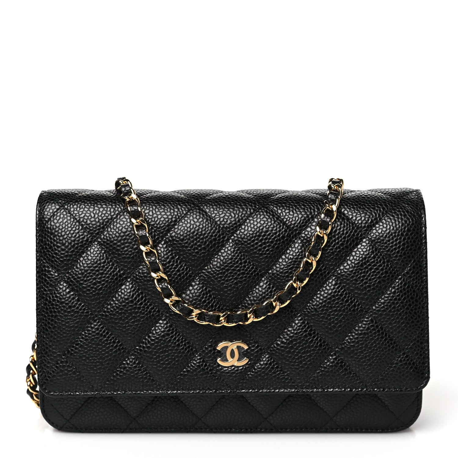 Chanel Caviar Quilted Wallet on Chain WOC Black 1 of 12