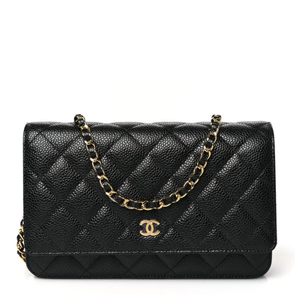 Chanel Caviar Quilted Wallet on Chain WOC Black 1 of 12