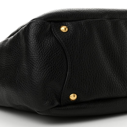 Prada Vitello Daino Side Pocket Hobo Black 9 of 10