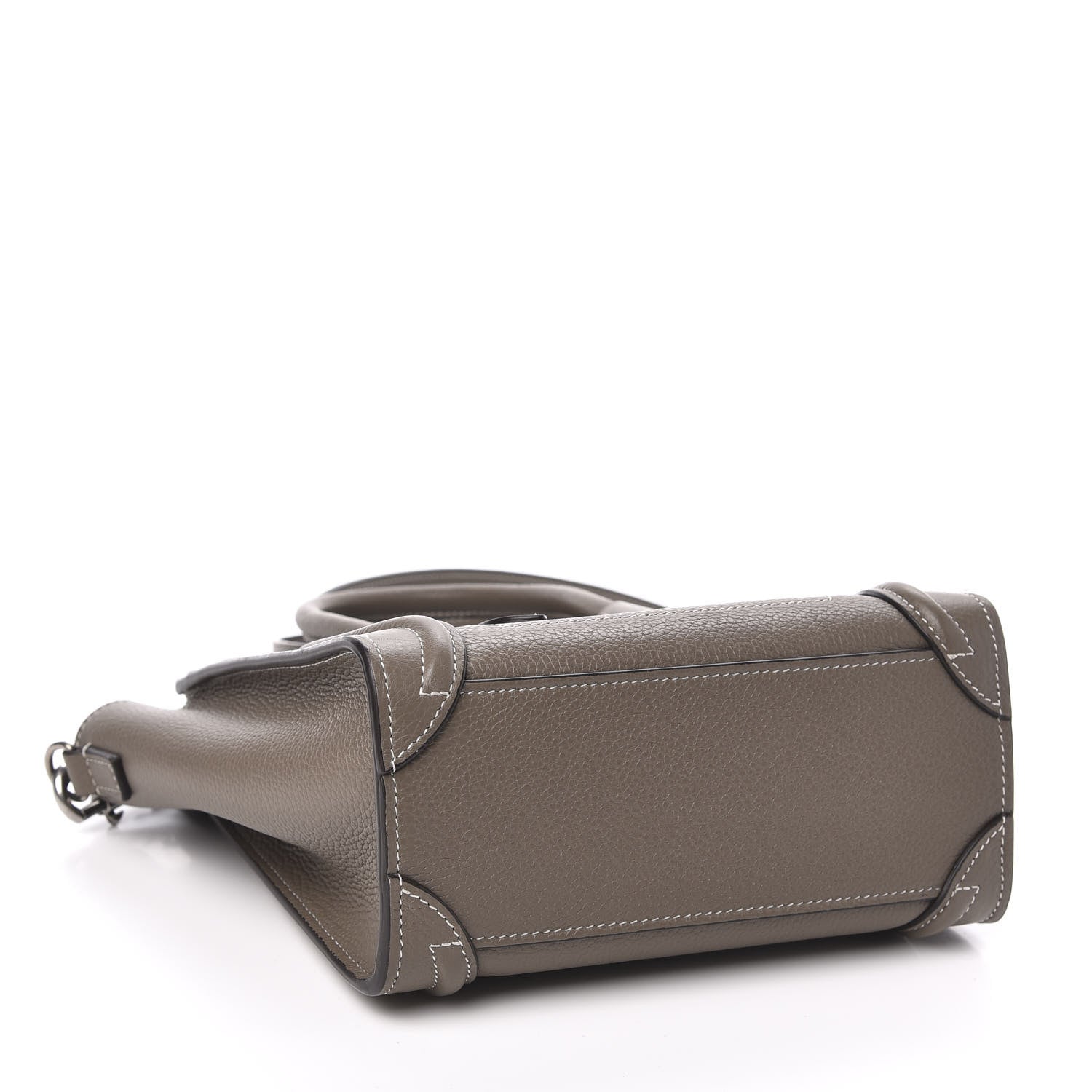 Celine Drummed Calfskin Nano Luggage Souris 4 of 10