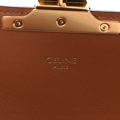 Celine Canvas Calfskin Triomphe Shoulder Bag Tan 6 of 9