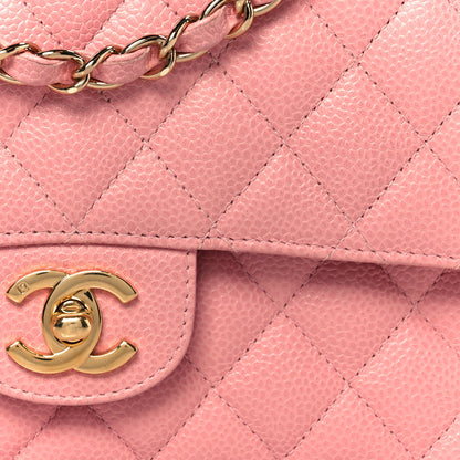 Chanel Caviar Quilted Medium Double Flap Pink 9 of 12