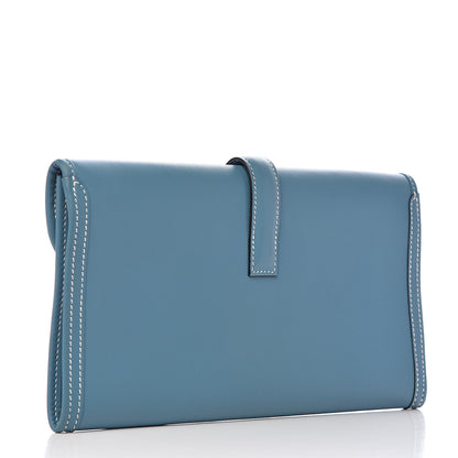 Hermes Swift Jige Elan 29 Clutch Blue Jean 3 of 9