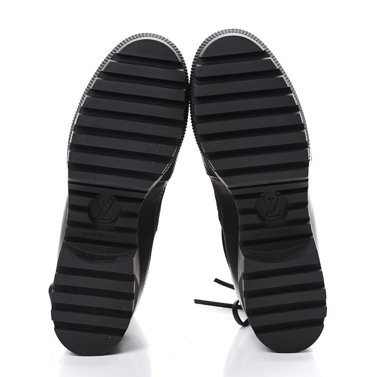 Suede Calfskin Monogram LV Black Heart Laureate Platform Desert Boots 37 Black