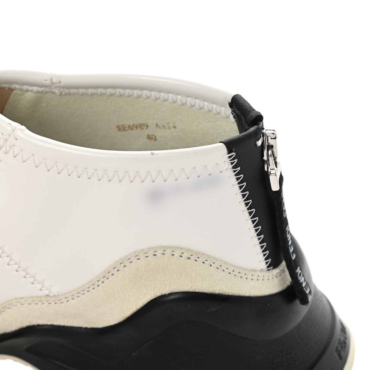 Vernice High-Tech Womens FFluid Zip Up Sneakers 40 White Black