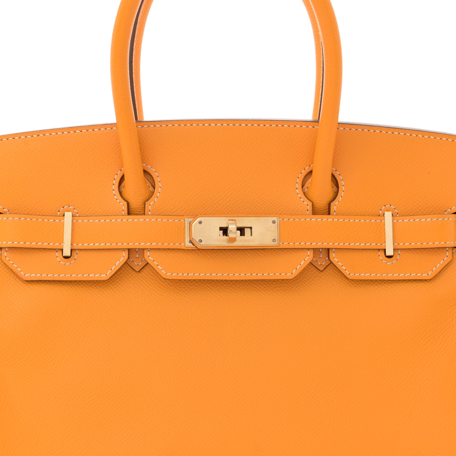 Hermes Epsom Candy Birkin 30 Jaune D'Or Feu 8 of 11