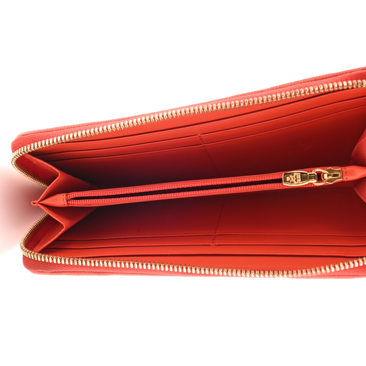 MCM Visetos Striped Zip Around Wallet Cognac 5 of 16