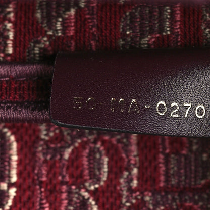 Christian Dior Velvet Oblique Saddle Bag Burgundy 7 of 8