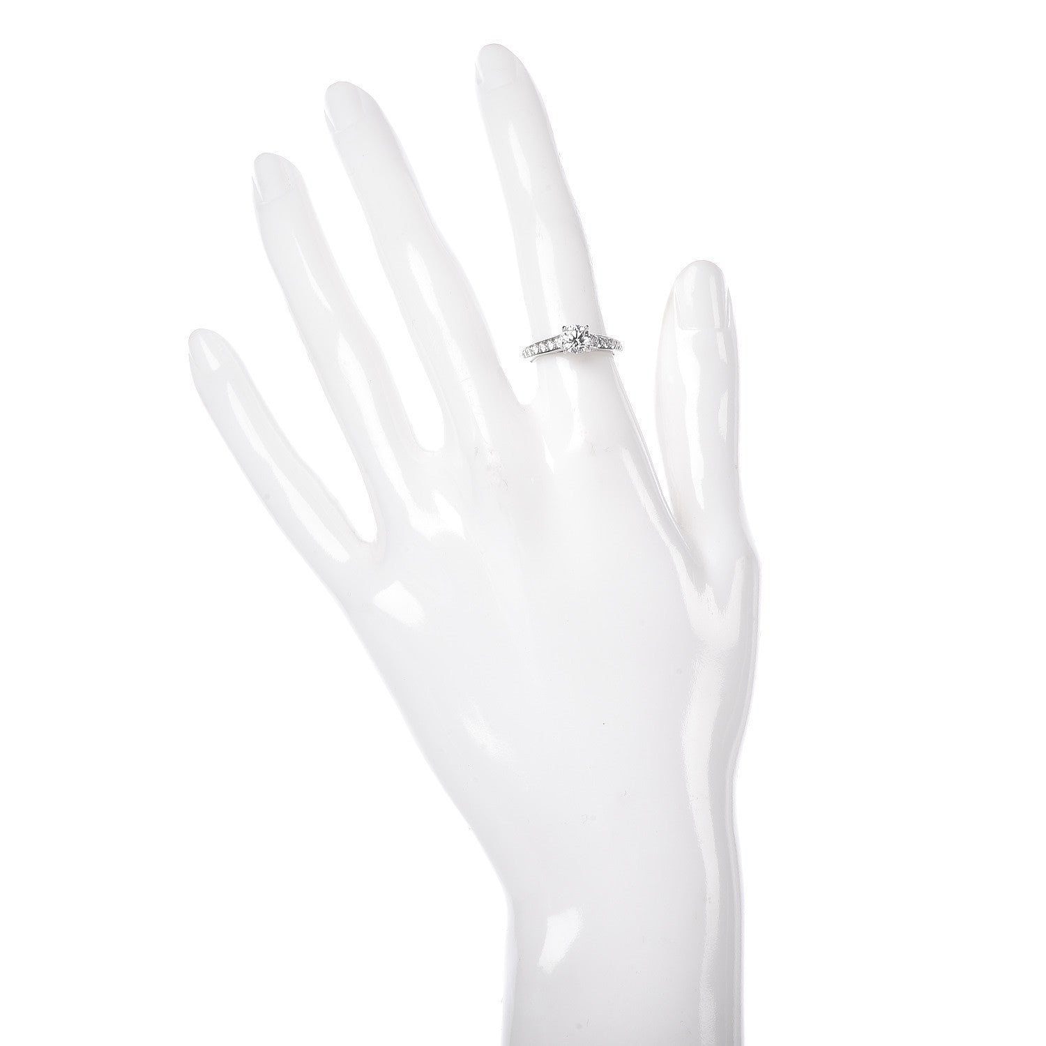 Cartier Platinum Diamond .60ct 1895 Solitaire Engagement Ring 49 4.75 2 of 5