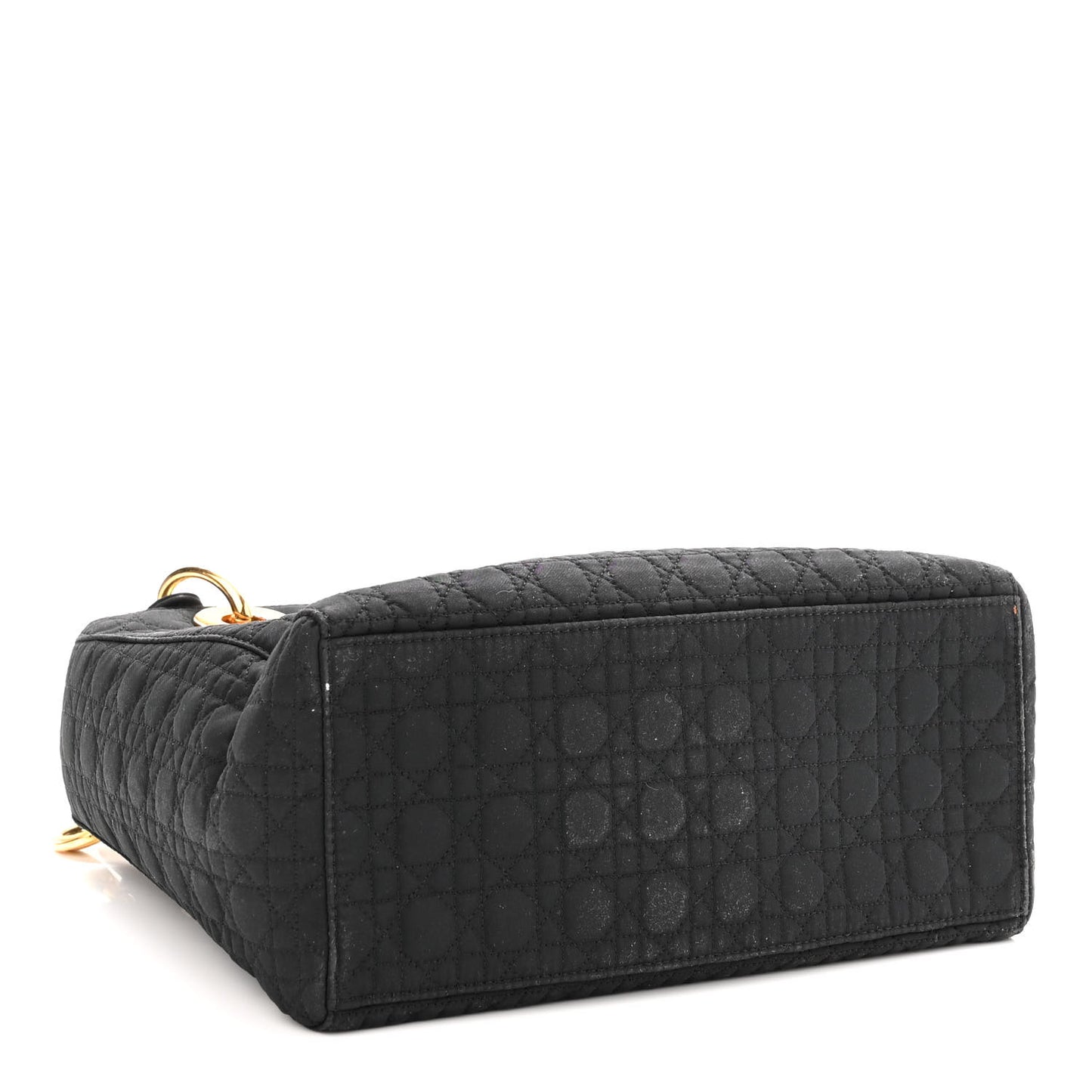 Nylon Cannage Medium Lady Dior Black