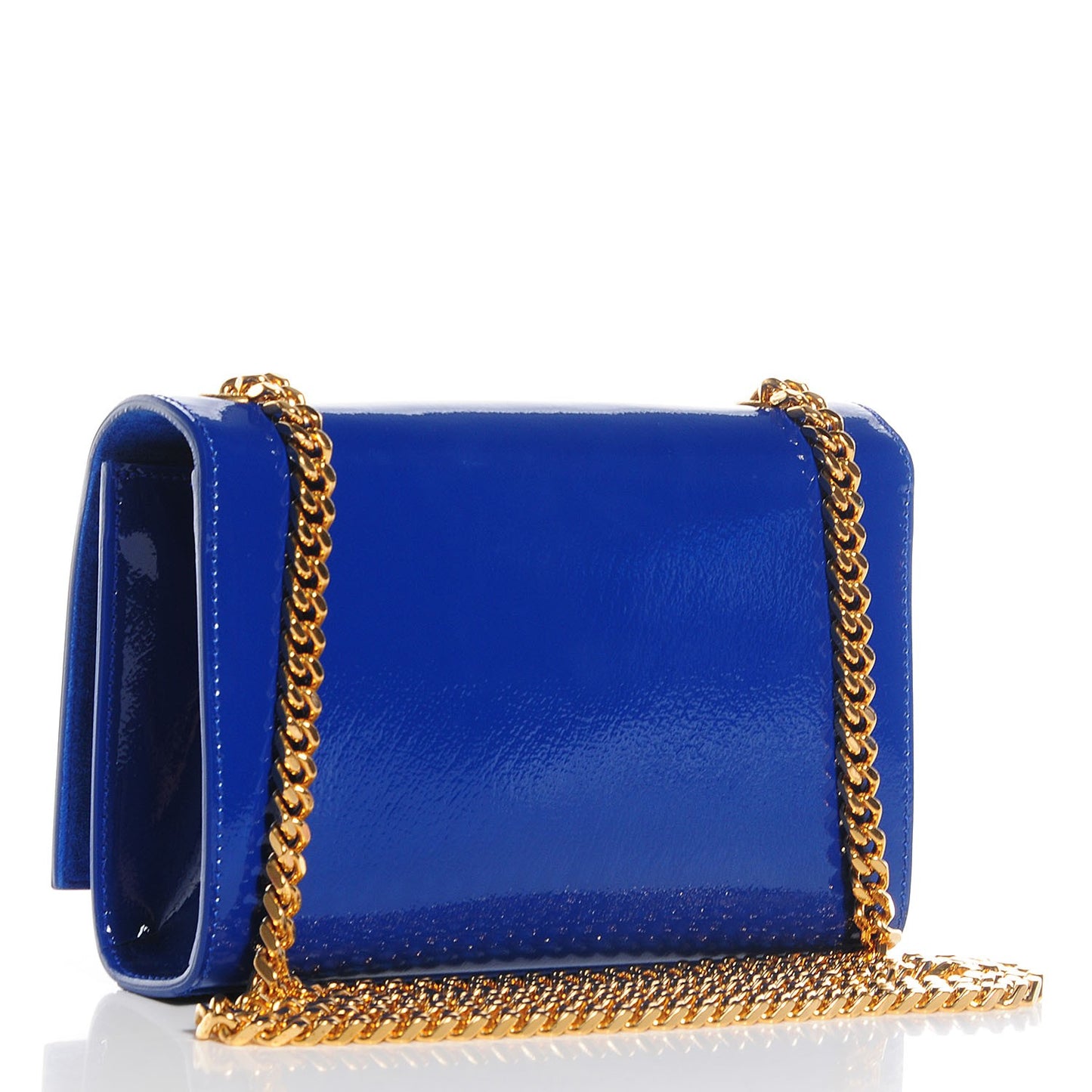 Patent Small Classic Monogram Satchel Royal Blue