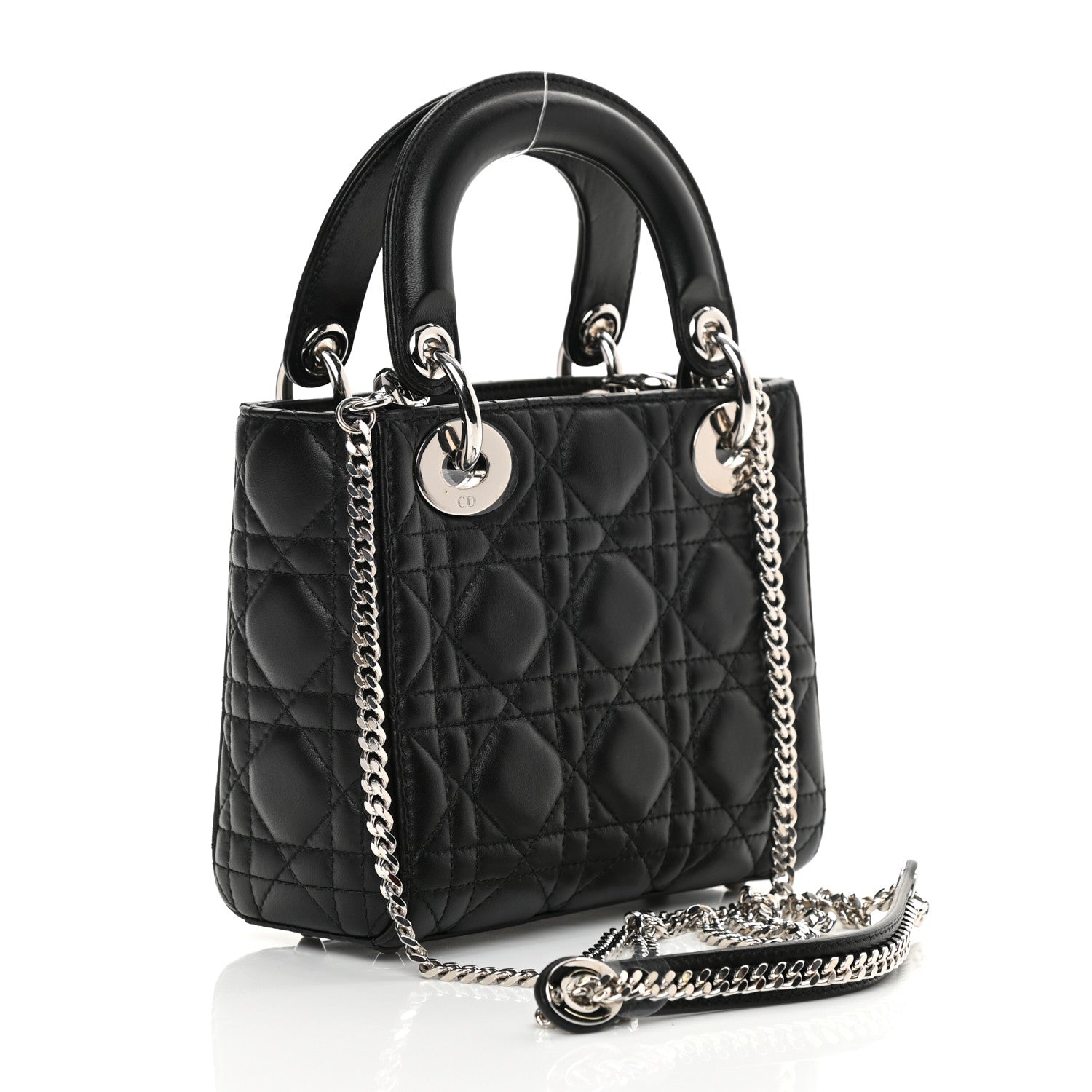 Christian Dior Lambskin Cannage Mini Lady Dior Black 3 of 15
