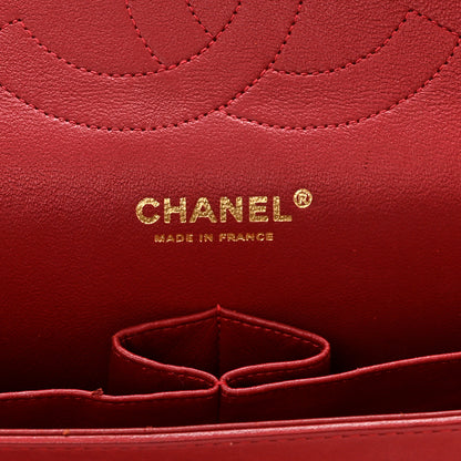 Chanel Lambskin Chevron Quilted Jumbo Double Flap Dark Red 6 of 12