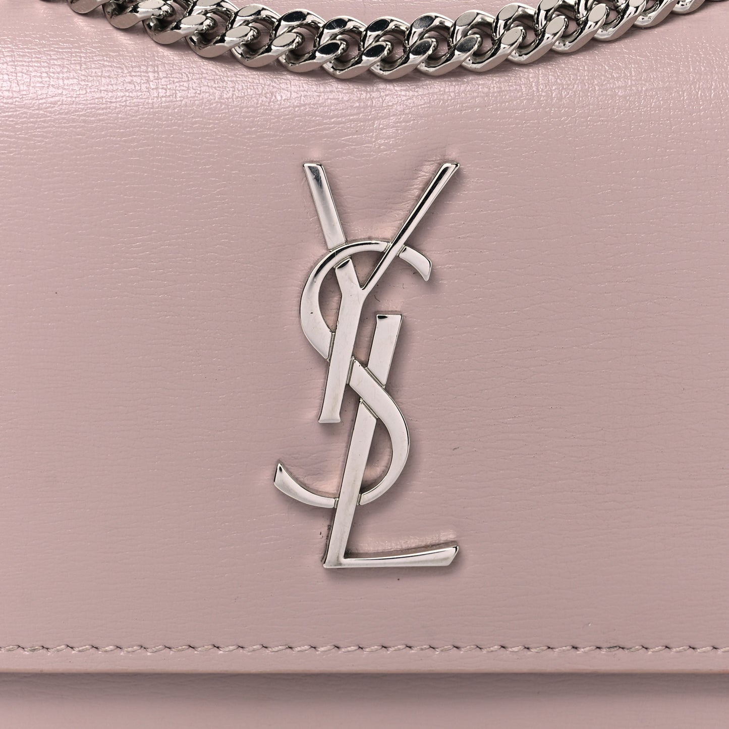 Calfskin Monogram Sunset Chain Wallet Light Pink