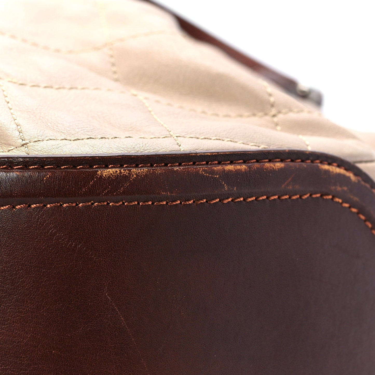 Calfskin Country Chic Hobo Ecru Brown