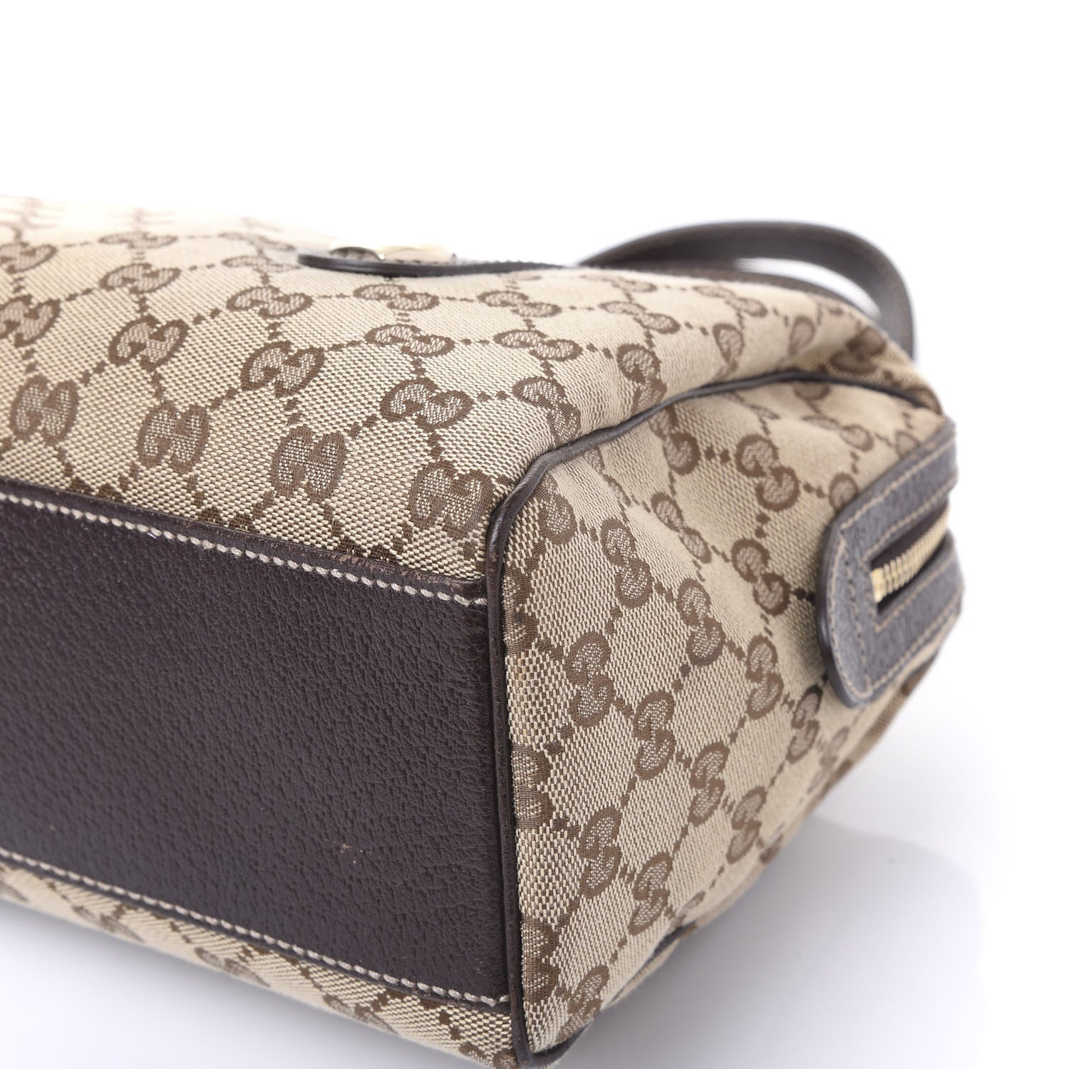 Gucci Monogram Small Charmy Boston Dark Brown 8 of 10