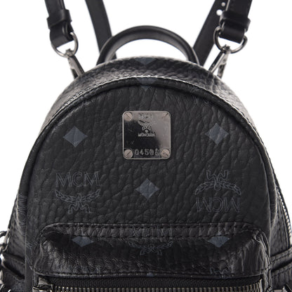 MCM Visetos Studded X-Mini Bebe Boo Backpack Black 10 of 11