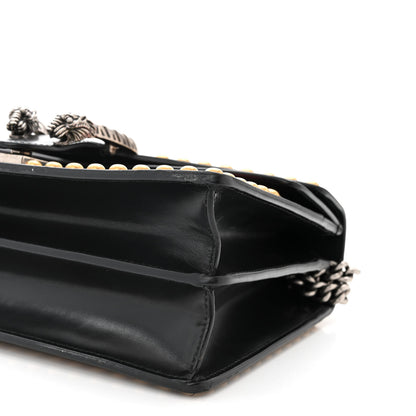 Gucci Calfskin Floral Embroidered Studded Small Dionysus Shoulder Bag Black 10 of 10