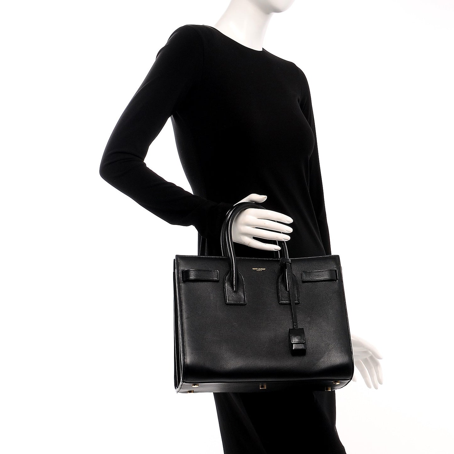 Calfskin Small Sac De Jour Black