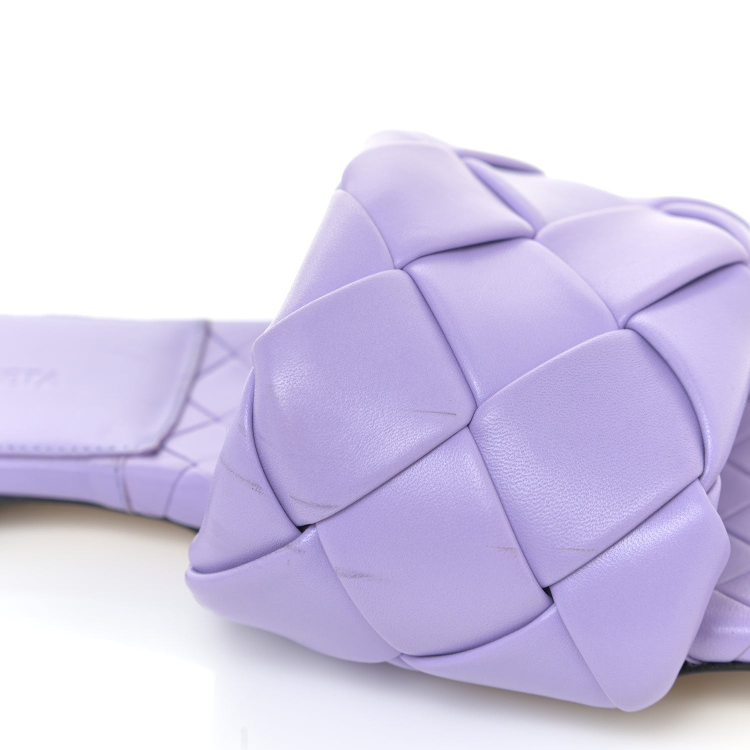Bottega Veneta Nappa Maxi Intrecciato Lido Flat Sandals 37 Wisteria 13 of 14