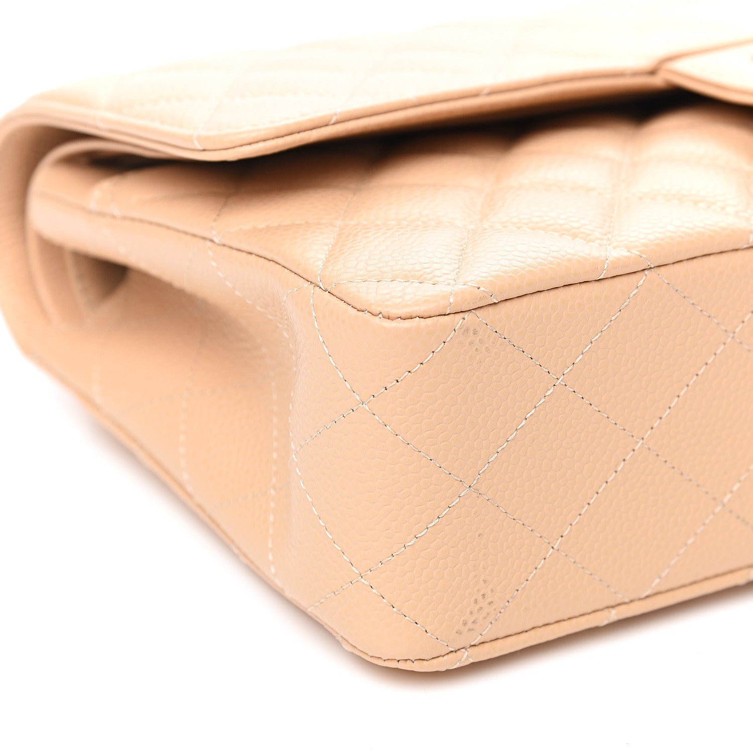 Chanel Caviar Quilted Medium Double Flap Beige 7 of 9