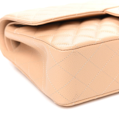 Chanel Caviar Quilted Medium Double Flap Beige 7 of 9