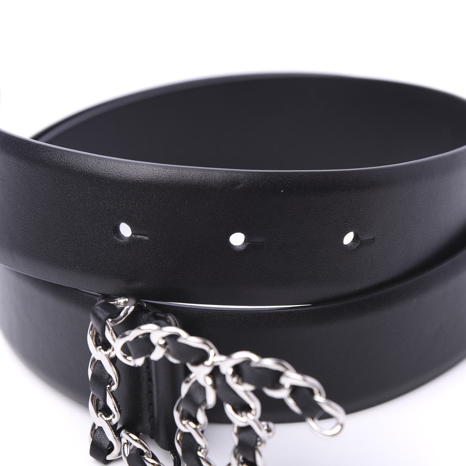 Chanel Calfskin CC Chain Belt 80 32 Black 3 of 6
