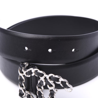 Chanel Calfskin CC Chain Belt 80 32 Black 3 of 6