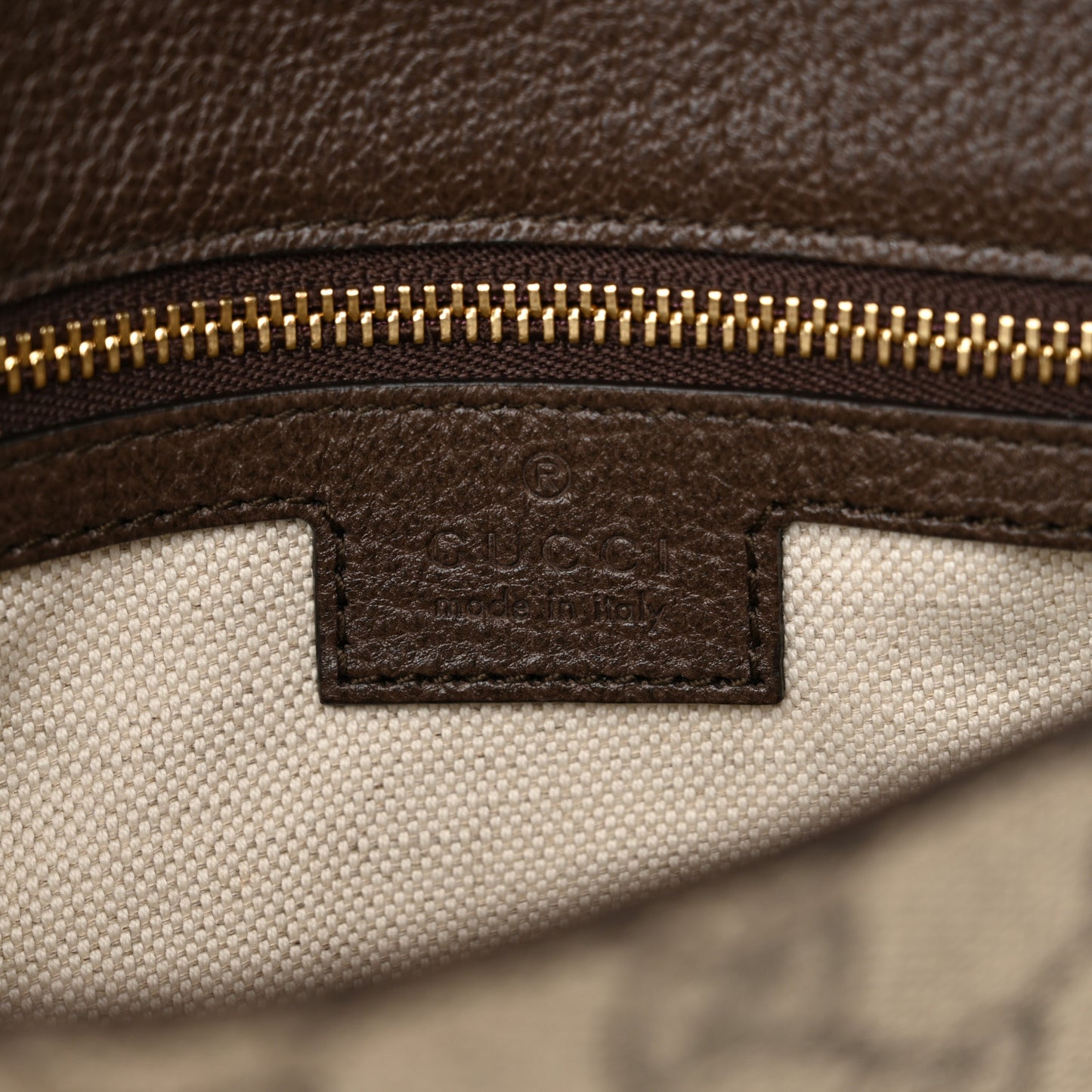 GG Supreme Monogram Textured Dollar Calfskin Blondie Chain Shoulder Flap Bag Beige Ebony New Acero