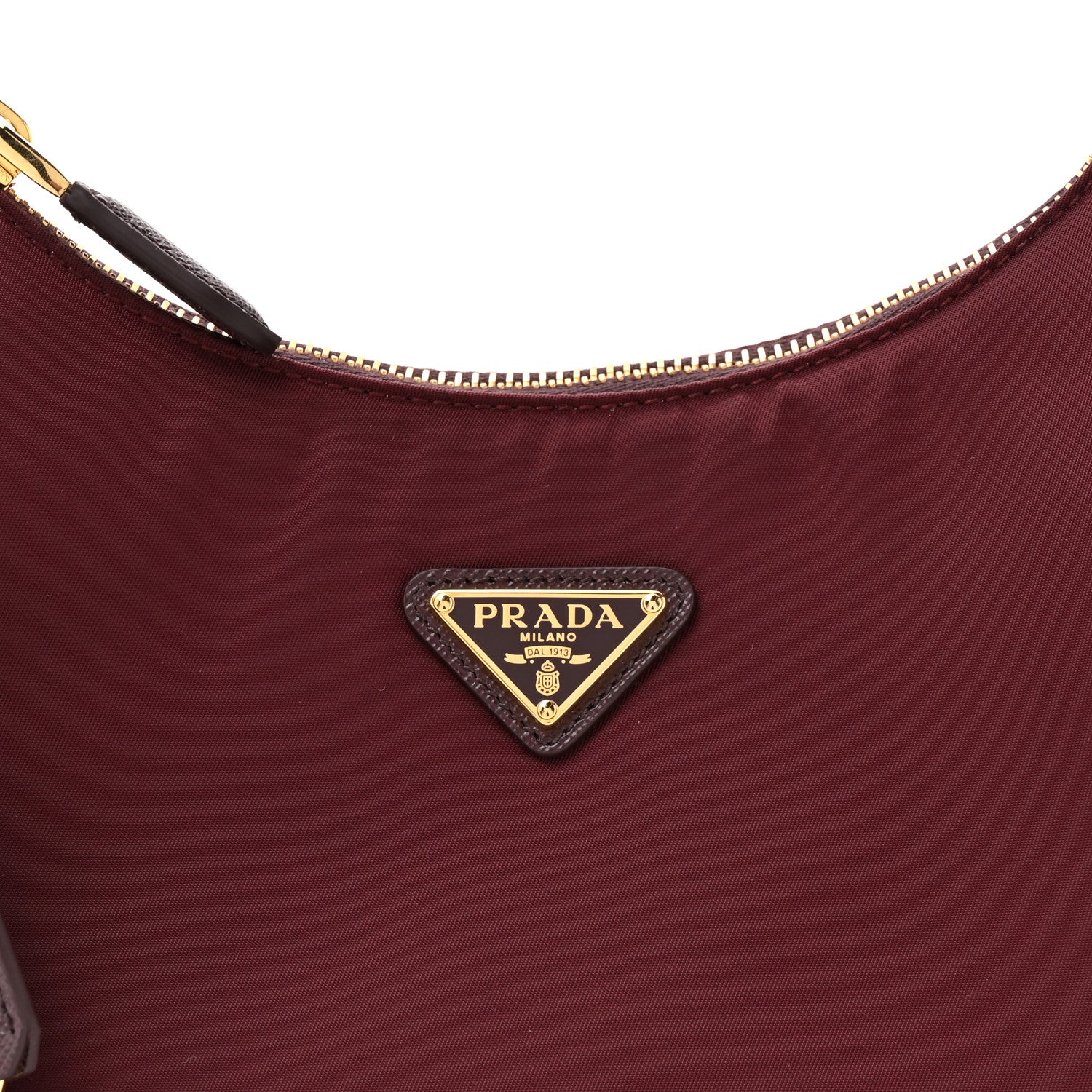 Prada Tessuto Nylon Saffiano Mini Re-Edition 2005 Bag Bordeaux 7 of 9
