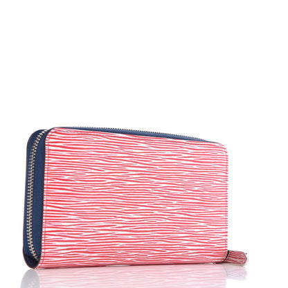Louis Vuitton Epi Zippy Wallet Denim Red 3 of 7