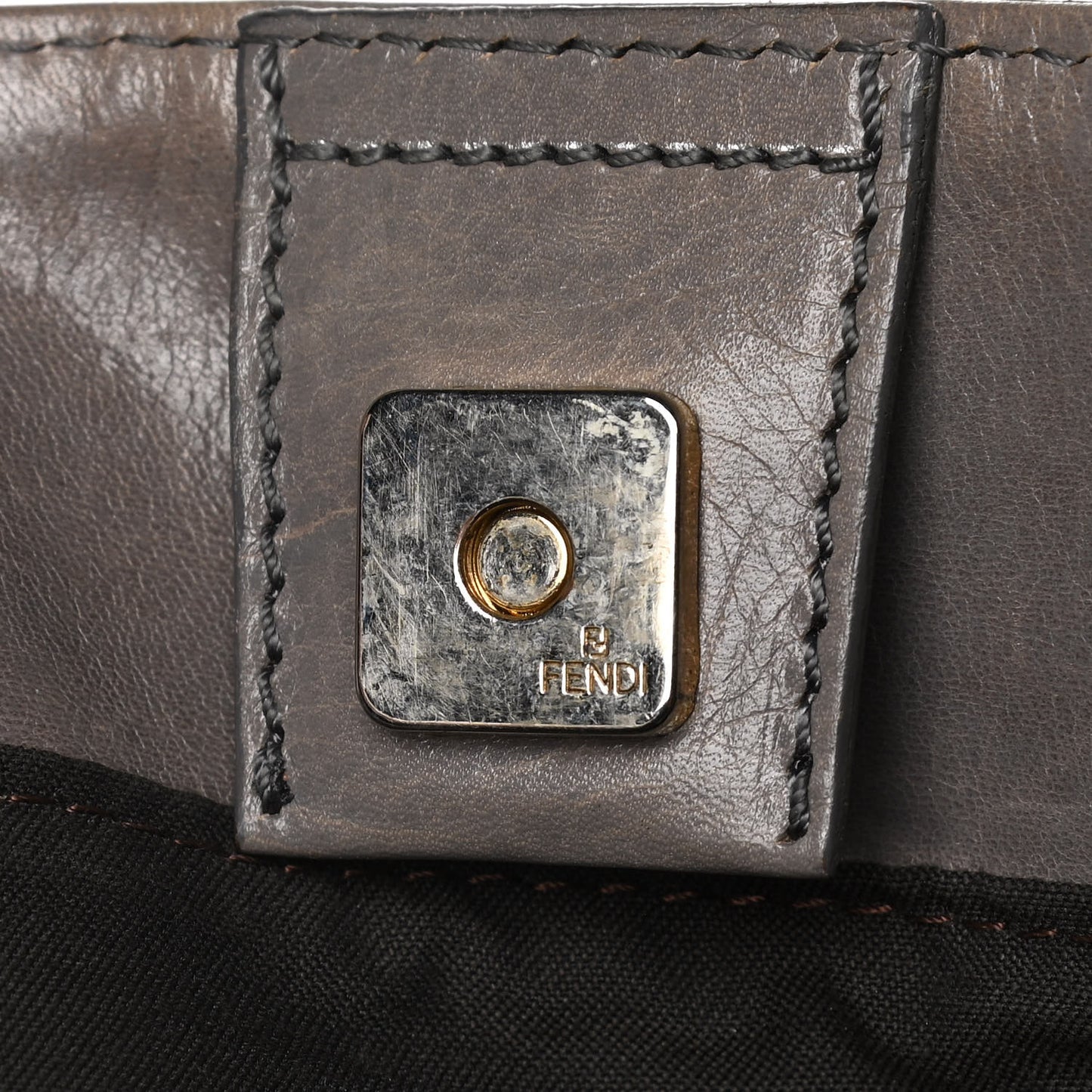 Vitello Acqua Large Twins Tote Grigio Scuro