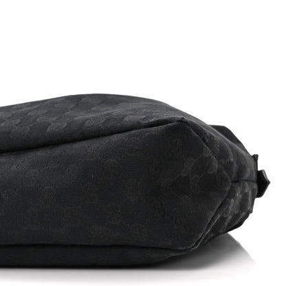 Gucci Monogram Medium Horsebit Chain Hobo Black 10 of 10