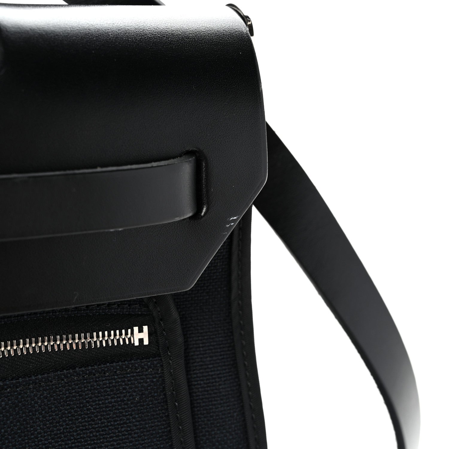 Hermes Military Toile Vache Hunter Herbag Zip PM 31 Black 12 of 12