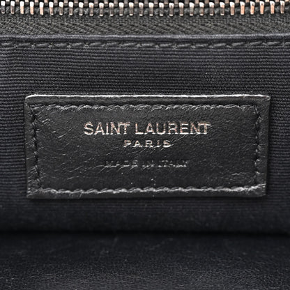 Saint Laurent Crinkled Calfskin Matelasse Monogram Medium Niki Chain Satchel Dark Green 6 of 11